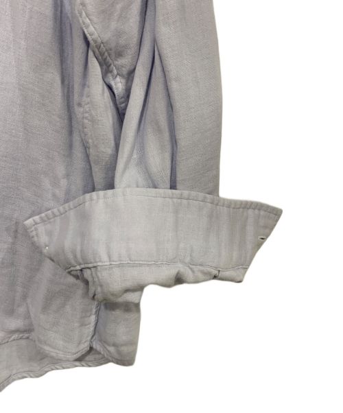 DANTON（ダントン）DANTON (ダントン) RAY BEAMS (レイ ビームス) ノーカラーシャツ ブルー サイズ:Mの古着・服飾アイテム