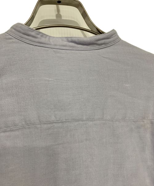 DANTON（ダントン）DANTON (ダントン) RAY BEAMS (レイ ビームス) ノーカラーシャツ ブルー サイズ:Mの古着・服飾アイテム