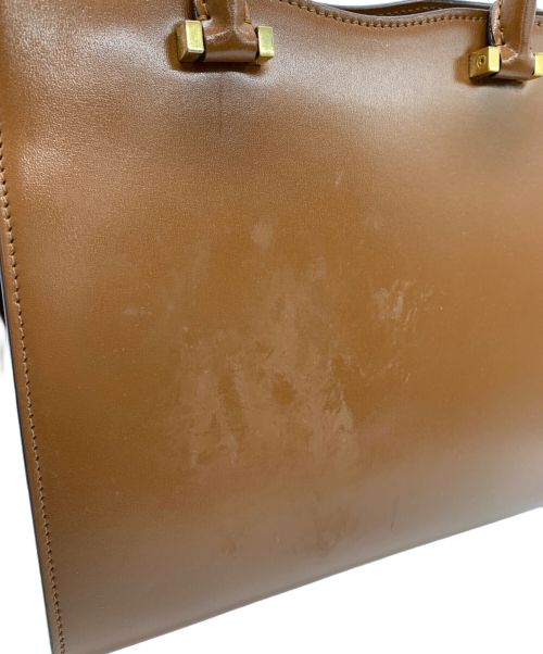 Saint Laurent Paris（サンローランパリ）Saint Laurent Paris (サンローランパリ) 2WAYレザーバッグ ブラウンの古着・服飾アイテム