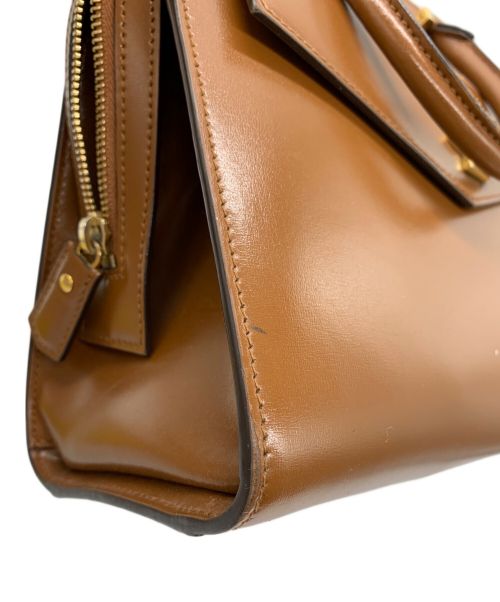 Saint Laurent Paris（サンローランパリ）Saint Laurent Paris (サンローランパリ) 2WAYレザーバッグ ブラウンの古着・服飾アイテム