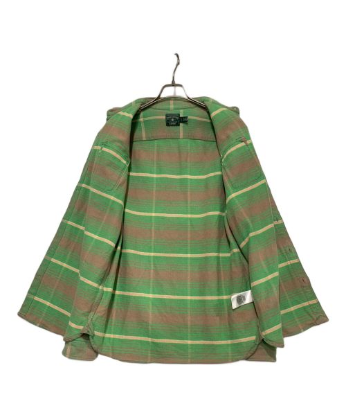 POLO RALPH LAUREN（ポロ・ラルフローレン）POLO RALPH LAUREN (ポロ・ラルフローレン) ELEMENT (エレメント) 「POLO COUNTRY」WORK SHIRTS ベージュ×グリーン サイズ:Lの古着・服飾アイテム