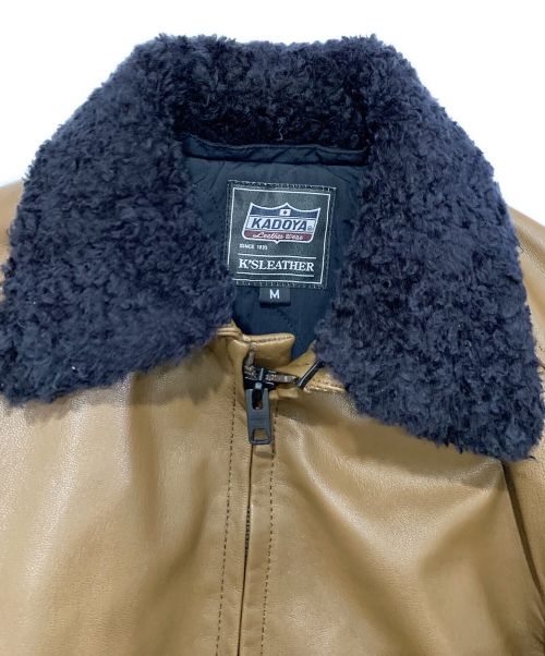 KADOYA（カドヤ）KADOYA (カドヤ) ライダースレザージャケット ブラウン サイズ:Mの古着・服飾アイテム