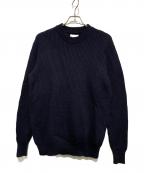 STILL BY HANDスティルバイハンド）の古着「畦編みウールニット」｜ネイビー