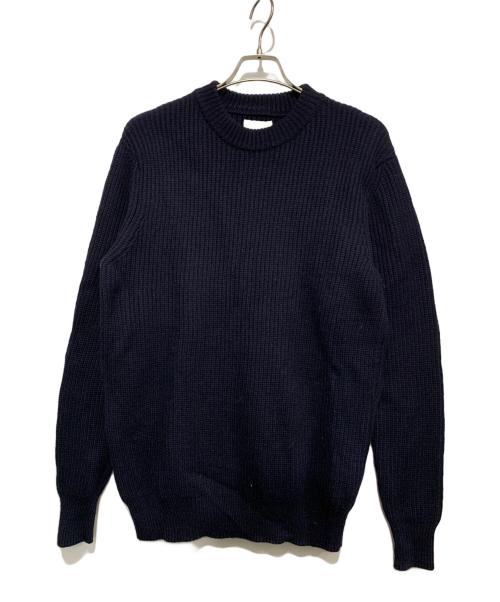 STILL BY HAND（スティルバイハンド）STILL BY HAND (スティルバイハンド) 畦編みウールニット ネイビー サイズ:SIZE 48の古着・服飾アイテム