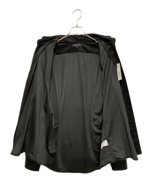 MICHEL KLEIN（ミッシェルクラン）MICHEL KLEIN (ミッシェルクラン) トリコットベロア長袖シャツ ブラック サイズ:51の古着・服飾アイテム