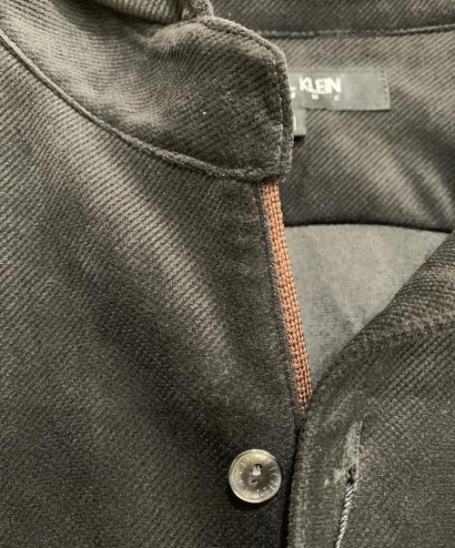 MICHEL KLEIN（ミッシェルクラン）MICHEL KLEIN (ミッシェルクラン) トリコットベロア長袖シャツ ブラック サイズ:51の古着・服飾アイテム
