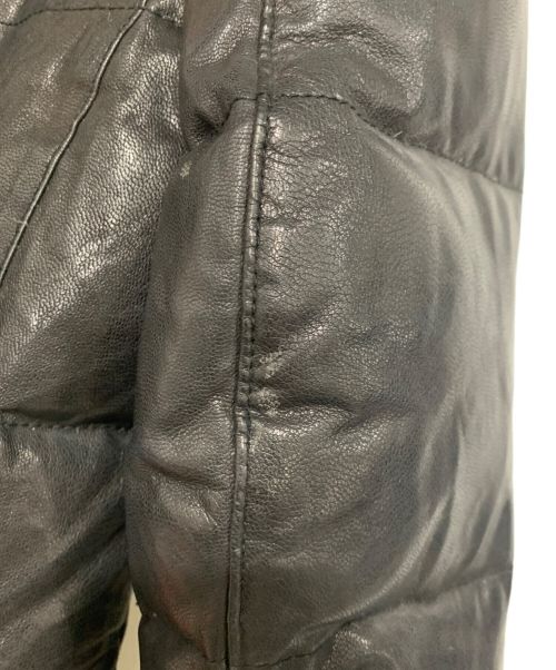 JOURNAL STANDARD（ジャーナルスタンダード）JOURNAL STANDARD (ジャーナル スタンダード) レザーダウンジャケット ブラック サイズ:Mの古着・服飾アイテム