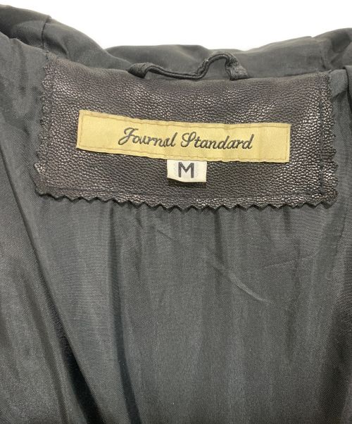 JOURNAL STANDARD（ジャーナルスタンダード）JOURNAL STANDARD (ジャーナル スタンダード) レザーダウンジャケット ブラック サイズ:Mの古着・服飾アイテム