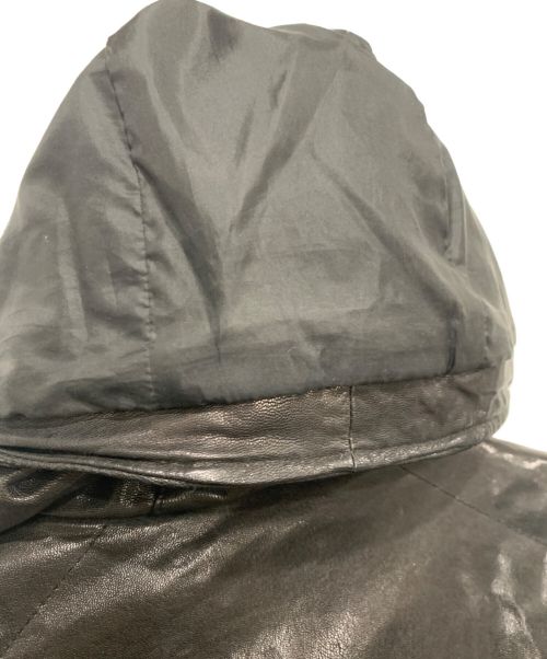 JOURNAL STANDARD（ジャーナルスタンダード）JOURNAL STANDARD (ジャーナル スタンダード) レザーダウンジャケット ブラック サイズ:Mの古着・服飾アイテム