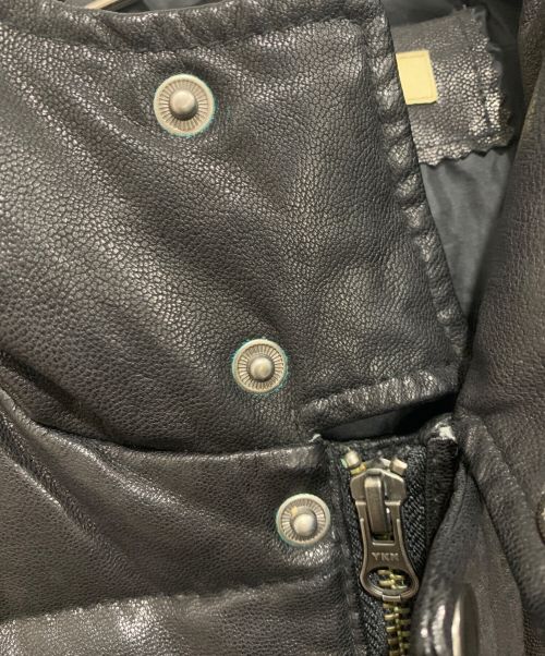 JOURNAL STANDARD（ジャーナルスタンダード）JOURNAL STANDARD (ジャーナル スタンダード) レザーダウンジャケット ブラック サイズ:Mの古着・服飾アイテム