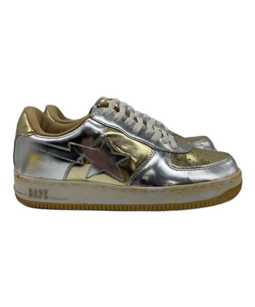 BAPESTA（ベイプスタ）BAPESTA (ベイプスタ) A BATHING APE (アベイシングエイプ) スニーカー シルバー×ゴールド サイズ:28㎝の古着・服飾アイテム