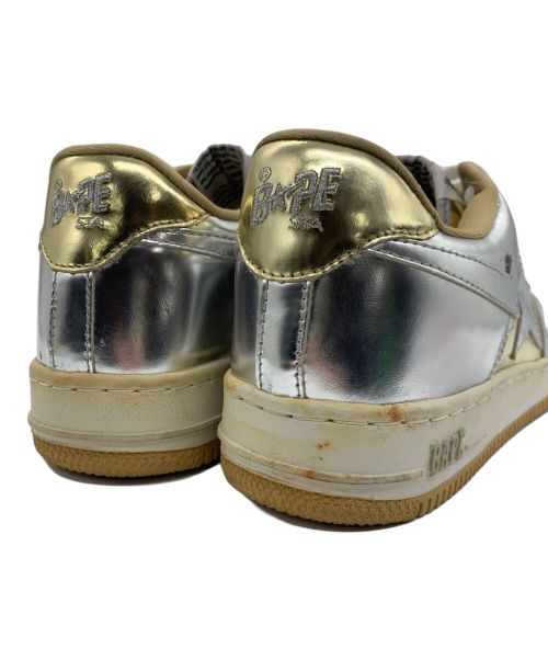 BAPESTA（ベイプスタ）BAPESTA (ベイプスタ) A BATHING APE (アベイシングエイプ) スニーカー シルバー×ゴールド サイズ:28㎝の古着・服飾アイテム