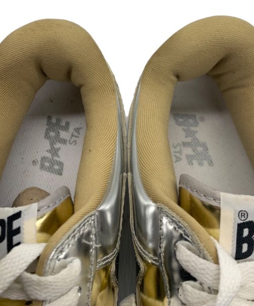 BAPESTA（ベイプスタ）BAPESTA (ベイプスタ) A BATHING APE (アベイシングエイプ) スニーカー シルバー×ゴールド サイズ:28㎝の古着・服飾アイテム