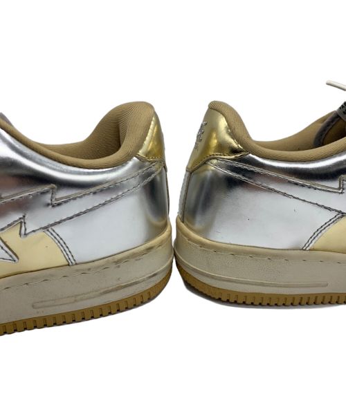 BAPESTA（ベイプスタ）BAPESTA (ベイプスタ) A BATHING APE (アベイシングエイプ) スニーカー シルバー×ゴールド サイズ:28㎝の古着・服飾アイテム