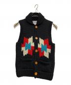 KANATAカナタ）の古着「カウチンニットベスト」｜ブラック