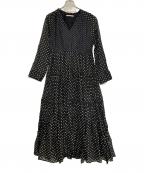 ）の古着「ドットワンピース」｜ブラック