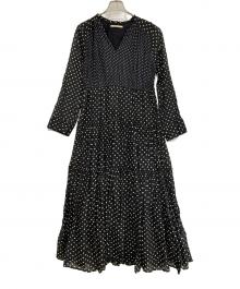 ne quittez pas（ヌキテパ）の古着「ドットワンピース」｜ブラック