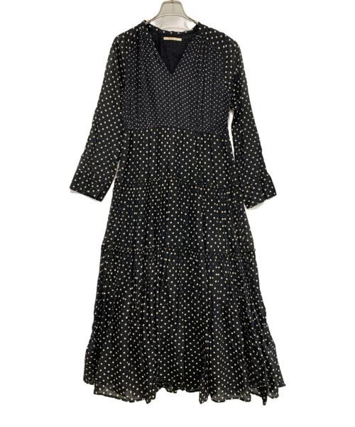 ne quittez pas（ヌキテパ）ne quittez pas (ヌキテパ) ドットワンピース ブラック サイズ:-の古着・服飾アイテム