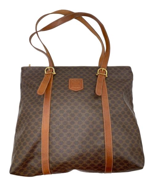 CELINE（セリーヌ）CELINE (セリーヌ) マカダム柄トートバッグ ブラウンの古着・服飾アイテム