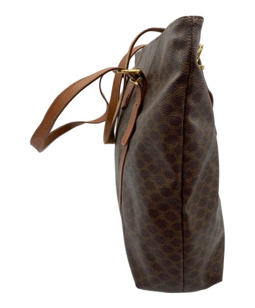 CELINE（セリーヌ）CELINE (セリーヌ) マカダム柄トートバッグ ブラウンの古着・服飾アイテム