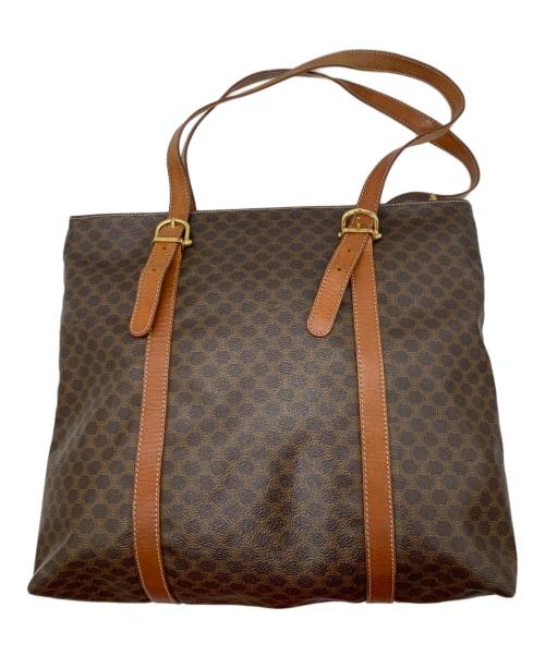 CELINE（セリーヌ）CELINE (セリーヌ) マカダム柄トートバッグ ブラウンの古着・服飾アイテム
