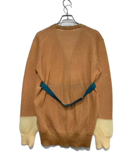 TOGA PULLA（トーガ プルラ）TOGA PULLA (トーガ プルラ) グリッターニットカーディガン オレンジ サイズ:Sの古着・服飾アイテム