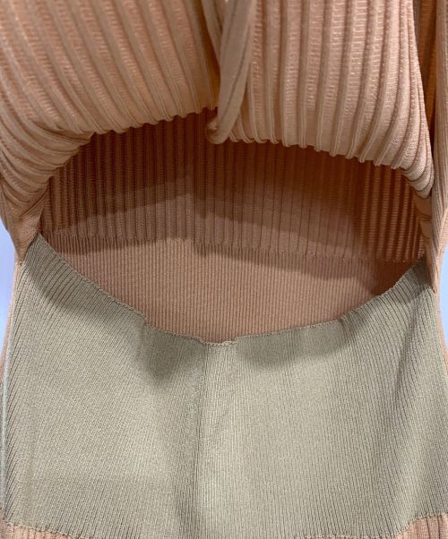 TOGA PULLA（トーガ プルラ）TOGA PULLA (トーガ プルラ) ワイドリブニットドレス ベージュ サイズ:Sの古着・服飾アイテム
