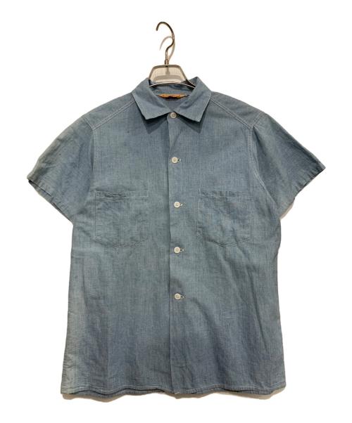 MANSIZE（マンサイズ）MANSIZE (マンサイズ) ヴィンテージシャツ ブルー サイズ:SIZE 14 1/2の古着・服飾アイテム