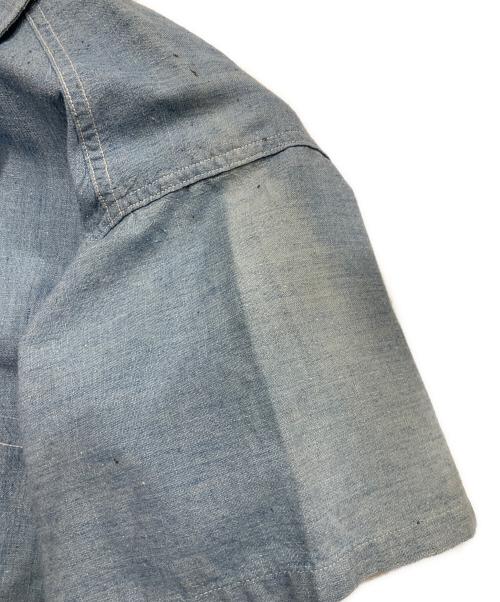 MANSIZE（マンサイズ）MANSIZE (マンサイズ) ヴィンテージシャツ ブルー サイズ:SIZE 14 1/2の古着・服飾アイテム