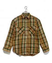 BIG YANK（ビッグヤンク）の古着「ヴィンテージネルシャツ」｜ベージュ×グリーン