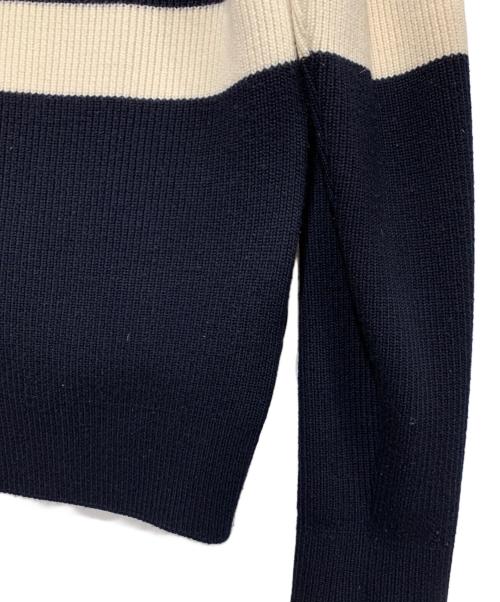 MONCLER（モンクレール）MONCLER (モンクレール) ニット切替ダウンジャケット ホワイト×ネイビー サイズ:Mの古着・服飾アイテム