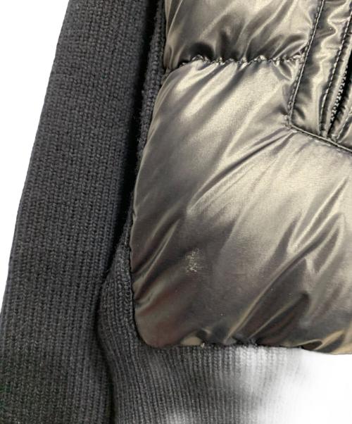 MONCLER（モンクレール）MONCLER (モンクレール) ニット切替ダウンジャケット ホワイト×ネイビー サイズ:Mの古着・服飾アイテム