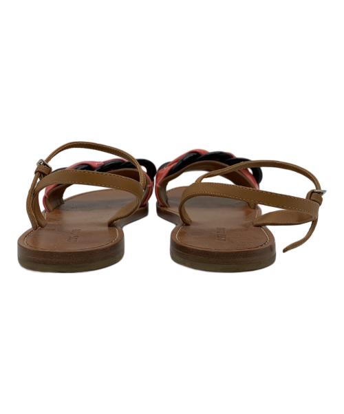 MIU MIU（ミュウミュウ）MIU MIU (ミュウミュウ) ストラップサンダル ブラウン×ピンク サイズ:36の古着・服飾アイテム