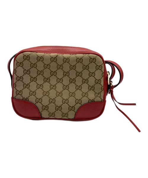 GUCCI（グッチ）GUCCI (グッチ) ショルダーバッグ ベージュ×レッドの古着・服飾アイテム