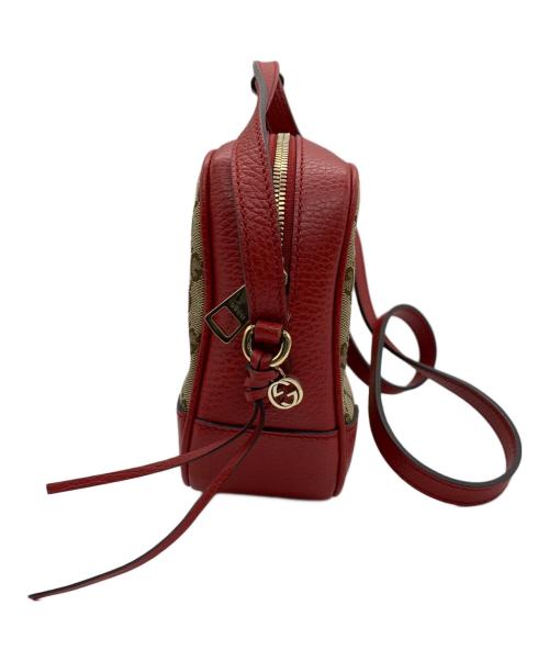 GUCCI（グッチ）GUCCI (グッチ) ショルダーバッグ ベージュ×レッドの古着・服飾アイテム
