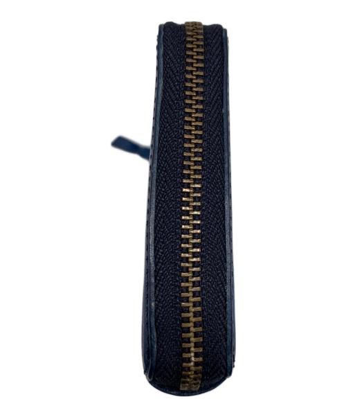 STUDIUM（ストゥディウム）STUDIUM (ストゥディウム) L字ファスナーレザーウォレット ブルーの古着・服飾アイテム