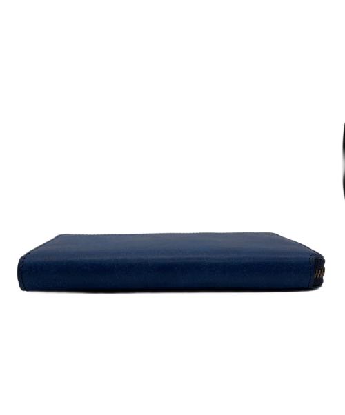 STUDIUM（ストゥディウム）STUDIUM (ストゥディウム) L字ファスナーレザーウォレット ブルーの古着・服飾アイテム