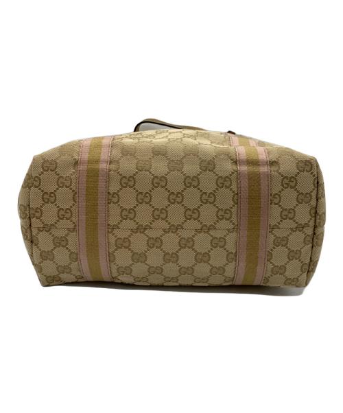 GUCCI（グッチ）GUCCI (グッチ) チャーム付トートバッグ ベージュの古着・服飾アイテム