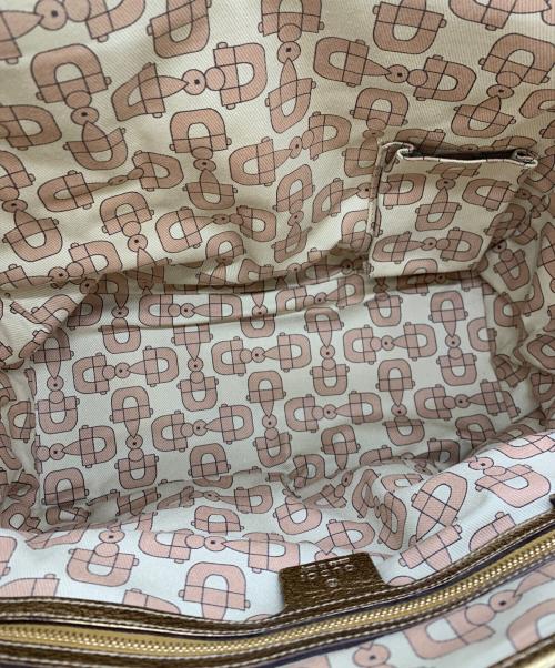 GUCCI（グッチ）GUCCI (グッチ) チャーム付トートバッグ ベージュの古着・服飾アイテム