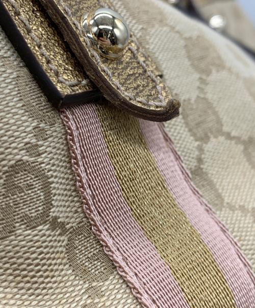 GUCCI（グッチ）GUCCI (グッチ) チャーム付トートバッグ ベージュの古着・服飾アイテム