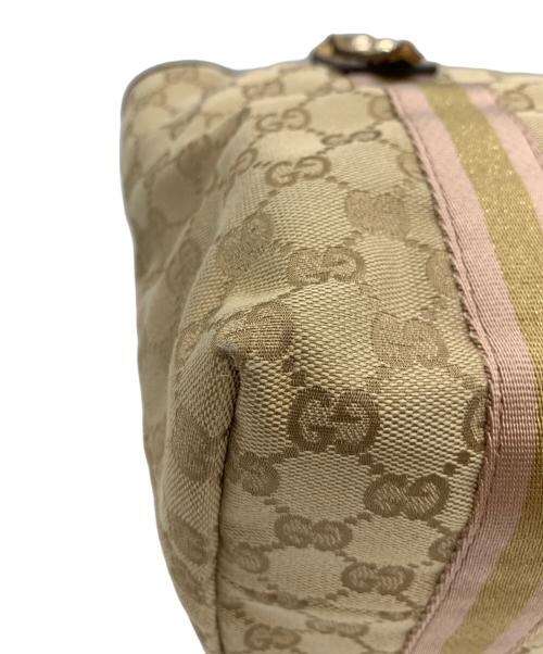 GUCCI（グッチ）GUCCI (グッチ) チャーム付トートバッグ ベージュの古着・服飾アイテム
