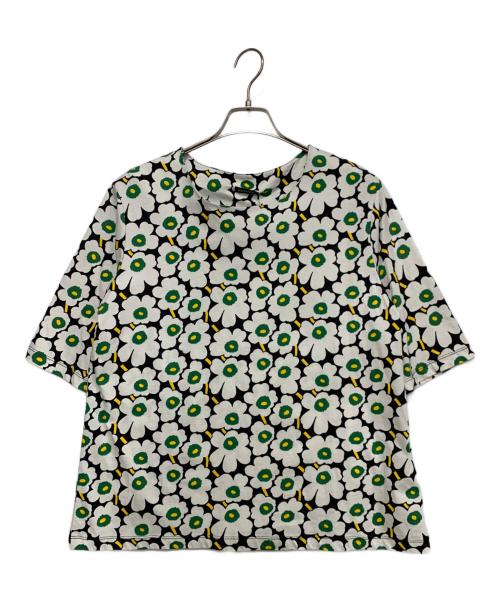marimekko（マリメッコ）marimekko (マリメッコ) 半袖カットソー グリーン×ブラック サイズ:S 未使用品の古着・服飾アイテム