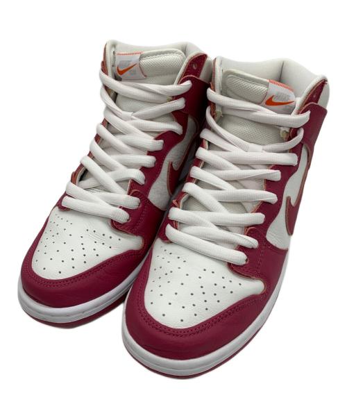 NIKE SB（ナイキエスビー）NIKE SB (ナイキエスビー) Dunk High Pro ホワイト×ピンク サイズ:28㎝の古着・服飾アイテム