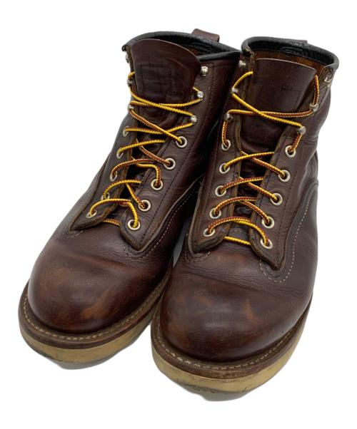 RED WING（レッドウィング）RED WING (レッドウィング) ラインマンブーツ ブラウン サイズ:27cmの古着・服飾アイテム