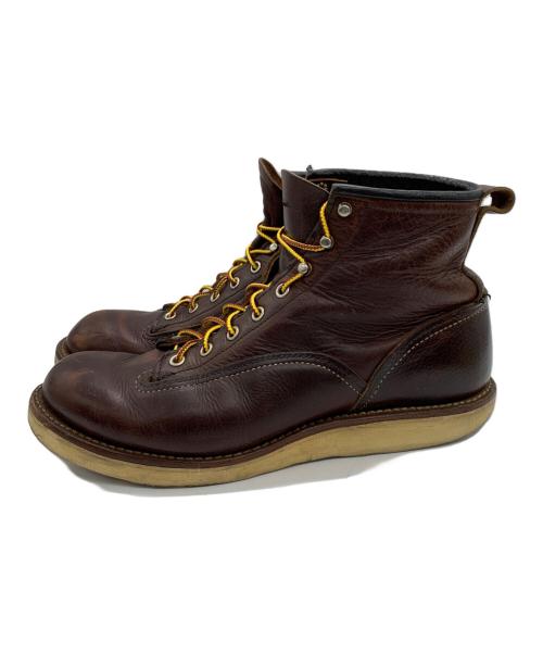 RED WING（レッドウィング）RED WING (レッドウィング) ラインマンブーツ ブラウン サイズ:27cmの古着・服飾アイテム