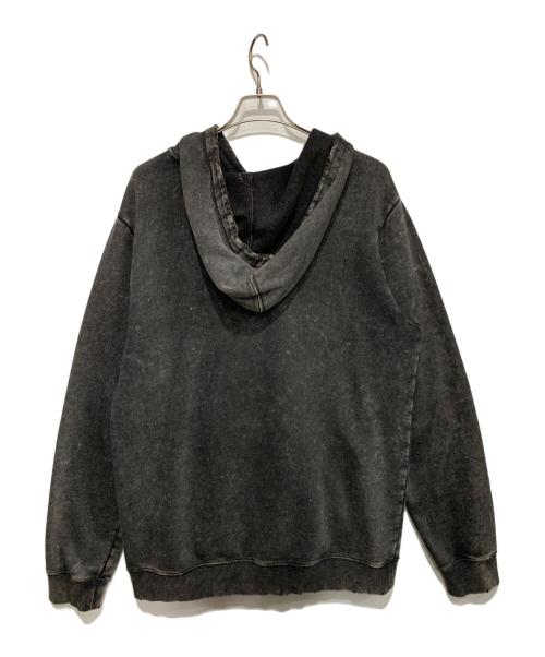 Saint Laurent Paris（サンローランパリ）Saint Laurent Paris (サンローランパリ) ウォッシュドダメージ加工ロゴパーカー ブラック サイズ:Mの古着・服飾アイテム