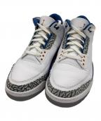 NIKEナイキ）の古着「AIR JORDAN 3 RETRO」｜ホワイト×ブルー