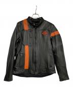 HARLEY-DAVIDSONハーレーダビッドソン）の古着「ウォータープルーフレザージャケット」｜ブラック