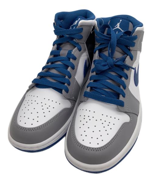 NIKE（ナイキ）NIKE (ナイキ) AIR JORDAN1 MID ホワイト×ブルー サイズ:26cm 未使用品の古着・服飾アイテム