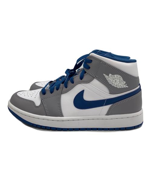 NIKE（ナイキ）NIKE (ナイキ) AIR JORDAN1 MID ホワイト×ブルー サイズ:26cm 未使用品の古着・服飾アイテム
